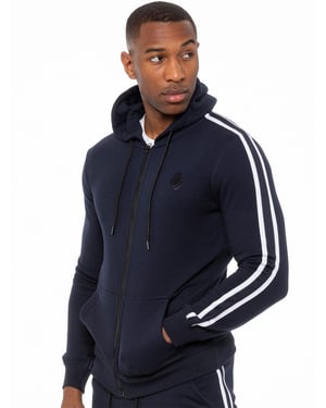 Herren Kapuzenpulli mit Reißverschluss und Band| enzo designer menswear