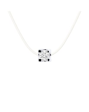 DIADEMA - Halskette - Transparentes Nylon - Echter Diamant