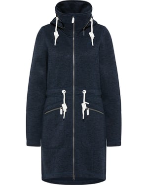 ICEBOUND Strickfleecemantel Damen Marine Melange