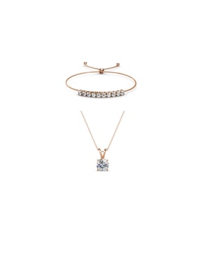 Vernice Stone Crystal Mia - Rose Gold und Kristall Set
