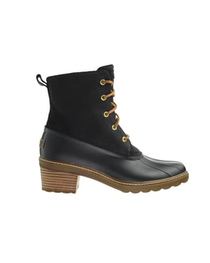 Sperry Salzwasserabsatz Schlange Frauen schwarze Stiefel
