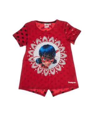 Marienkäfer-Kurzarm-T-Shirt mit Wendepailletten 19SGTKXA Mädchen