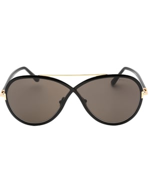 Tom Ford Rickie FT1007 01A Schwarze Sonnenbrille