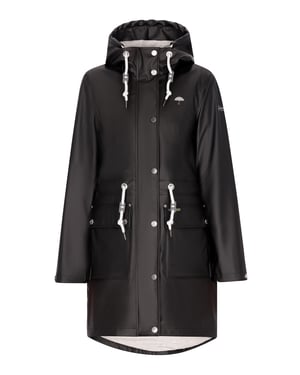 Schmuddelwedda Regenmantel Damen schwarz