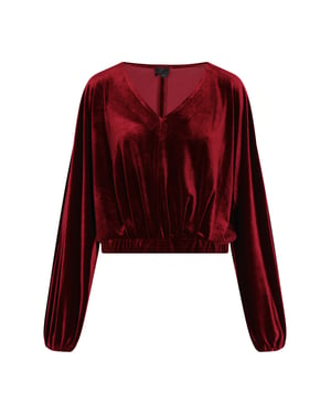 Dreimaster Bluse Damen dunkelrot