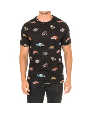 Kurzärmeliges Herren-T-Shirt mit Rundhalsausschnitt JFTD09-RETROCAR-MULTICOLOR