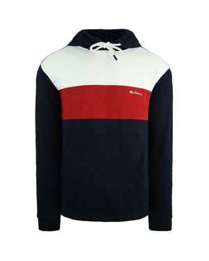 Ben Sherman Panelled Herren-Kapuzenpullover in Marineblau