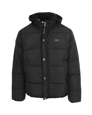 Plein Sport Bold Logo Gepolsterte Jacke Schwarz