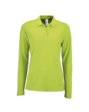 SOLS - "Perfect" Poloshirt für Damen Langärmlig (Apfelgrün)