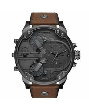 Diesel DZ7413 Mr. Daddy 2.0 Chronograph Braunes Leder Herrenuhr