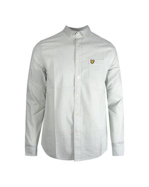 Lyle & Scott Seersucker Strike Langarm-Grunhemd