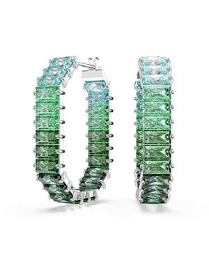 Swarovski 'Matrix Baguette' Damen Ohrringe aus Basismetall - Silber 5705787