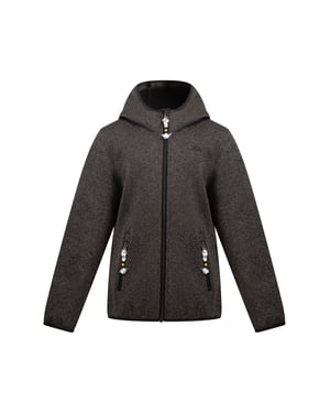 Schmuddelwedda Strickfleeceblouson für Mädchen Mädchen (Kids) grau melange