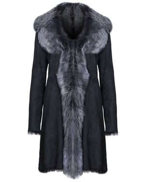 Damen-Trenchcoat aus Toscana-Schaffell-Wildleder-Tbilisi