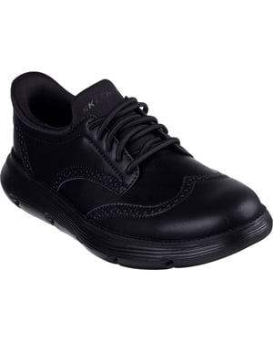 Skechers Garza Sully Schwarze Herren Schnürschuhe aus Leder