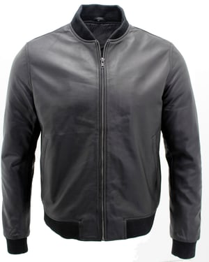 Varsity Leder Bomberjacke