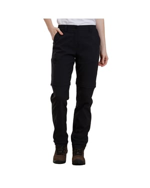 Mountain Warehouse Womens/Ladies Hiker Stretch Zip-Off Hose (Schwarz)