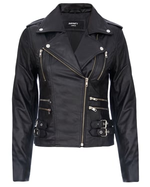 Damen Leder Brando Bikerjacke-Loddon