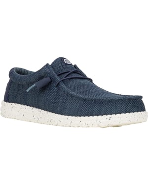 HEYDUDE Wally Stretch Mesh Polyester Herren Marine Bootsschuhe