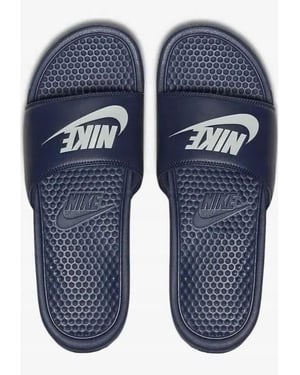 Nike Benassi Slip On Sliders in Midnght Navy