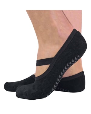 2 Paar Damen Anti-Rutsch-Griff unsichtbar Pilates Yoga Socken mit Riemen