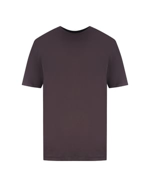 Braunes T-Shirt mit Amiri-Print und Logo