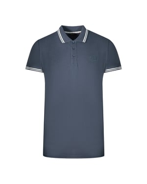 Cavalli Class Polo-Shirt mit Zwillingsbesatzkragen in Marineblau