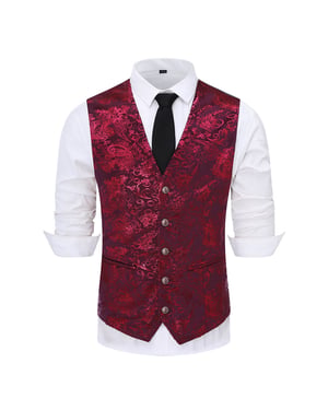 Slim Fit Weste in Rot mit Aufdruck