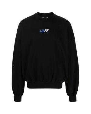 Off-White Exact Opposite Boxy Fit Schwarzes Sweatshirt