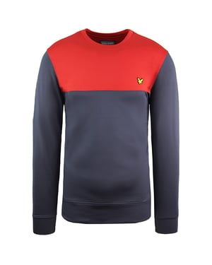 Lyle & Scott Crew The Sweatshirt Langarm Rot Marine Herren Pullover ML1274SP Z260