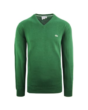 Lacoste -Baumwollmenschengrün -Pullover