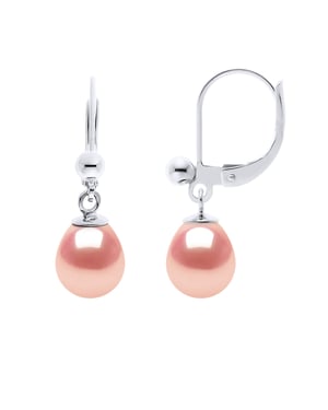 DIADEMA - Ohrringe - Silber und echte Süßwasserperlen - Rosa