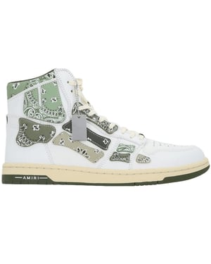 Amiri Bandana Skel Top High-Top-Sneaker in Olivgrun
