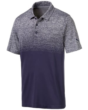 Puma Evoknit Ombre Navy Performance Fit Herren Golf Polo Shirt 595106 03