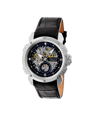 Montre automatique Heritor Conrad Skeleton à bracelet en cuir