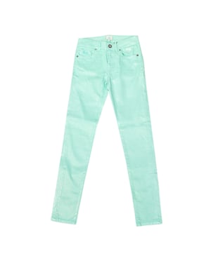 Glänzende Stretch-Hose mit schmal geschnittenem Saum JWT010 woman