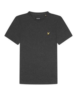 Lyle & Scott T-Shirt mit Logo auf der Brust, Anthrazit meliert