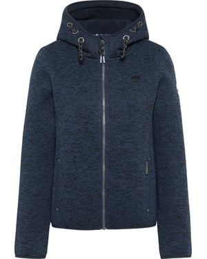 Schmuddelwedda Strickfleecejacke Damen Marine Melange Marine