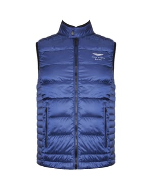 Hackett Aston Martin Racing Mens Blue Moto Gilet