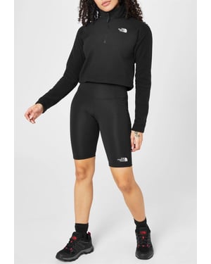 The North Face Womens 100 Glacier Cropped ¼ Zip Fleece in schwarz