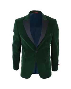Herren-Blazer aus grünem Samt-Dinner-Smoking-Anzug