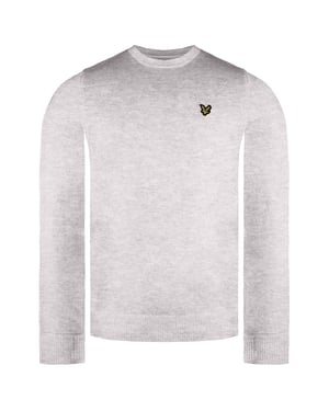 Lyle & Scott Merino Mens Hellgrauer Pullover