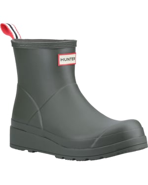 Hunter Play Short Dunkelolive Gummistiefel Für Damen