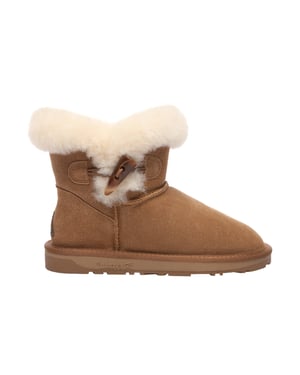 EVER AU Damen Robin Horn Toggle Knopf Mini Stiefel