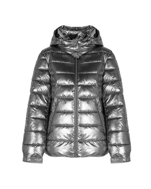 Guess Jacke Bomber-jacke Damen Silber