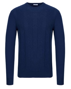 Malo Optimum Kaschmir Pullover dunkelblau