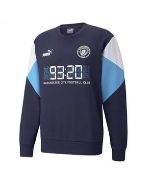 Puma Manchester City Football Club Langarm Crew Neck Herren Pullover 764522 03