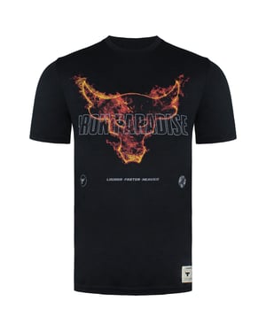 Under Armour X Project Rock Fire Black Crew Neck Herren T-Shirt 1361732 001