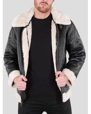 Alpha Industries B3 FL Herren Flugjacke in Schwarz