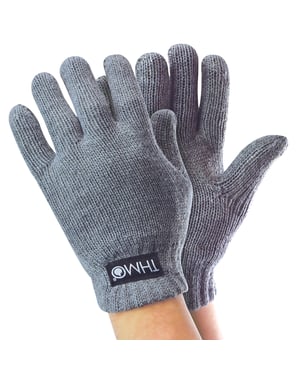 Thinsulate-Kinderhandschuhe für den Winter | THMO | Jungen & Mädchen gestrickte Thermo-Vollfingerhandschuhe für Kinder - Grau